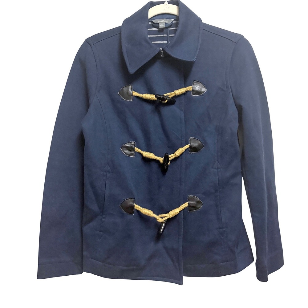 LL Bean Signature Rope Toggle Nautical Navy Jacket Cotton Spandex Small